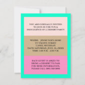 FARBE DESSERT-PARTY EINLADUNG "NEAPOLITAN" (Rückseite)