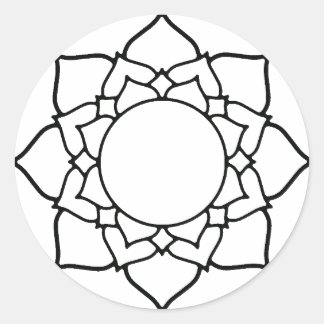 Farbe dieses Mandala Craft Projekts Runder Aufkleber