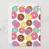 FARBE Donut Erster Geburtstag Einladung (Rückseite)
