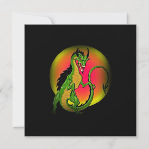 FARBE DRAGON IM VOLLEN MUND ~ PARTY EINLADUNG