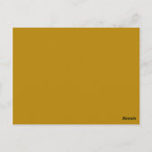 Farbe dunkelgelb postkarte (Rückseite)