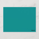 Farbe dunkler Cyan Postkarte (Rückseite)