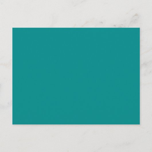 Farbe dunkler Cyan Postkarte (Vorderseite)