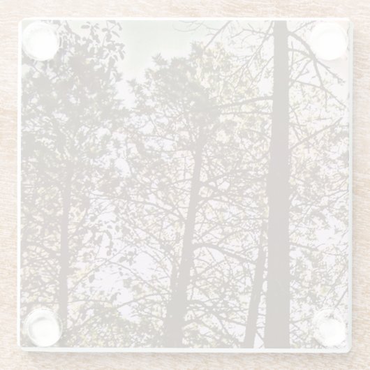 Farbe durch die Bäume Glasuntersetzer (Rückseite)