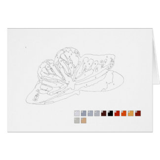 Farbe durch Zahl-Karte: Schmetterling