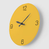 Farbe Eiweiß Gelb F4BB29 Farbe Wählen Sie Ihren Na Große Wanduhr (Winkel)