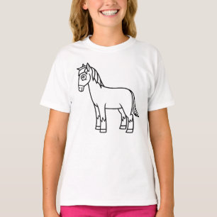 Farbe es selbst Pferd T-Shirt