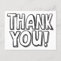 Farbe Es Spaß Hand geschrieben Danke Postkarte