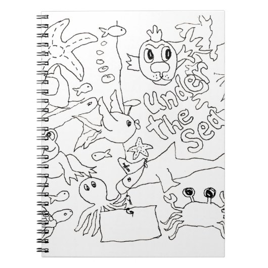 Farbe - Foto "unter dem Meer" Notizblock (Vorderseite)