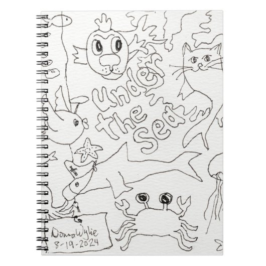 Farbe - Foto "unter dem Meer" Notizblock (Vorderseite)