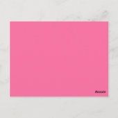 Farbe Französisch rosa Postkarte (Rückseite)