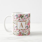 Farbe Frühling Blumenkraut Monogramm Kaffee Kaffeetasse (Links)