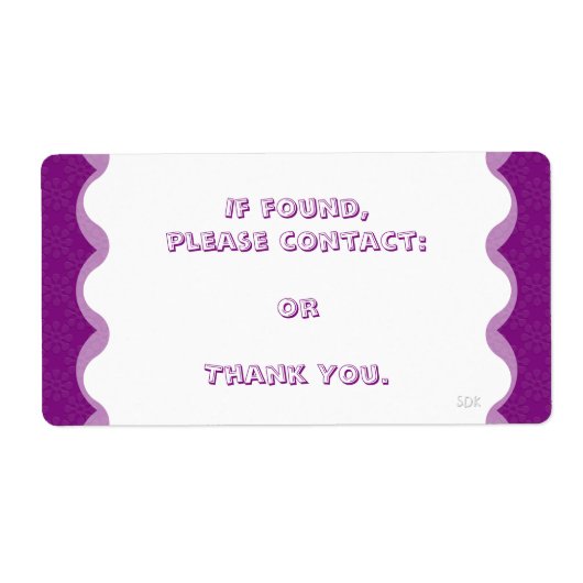 Farbe für den Flor U Pick/Lost & Forest Persönlich (Vorne)