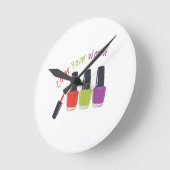 Farbe für die Welt Runde Wanduhr (Winkel)