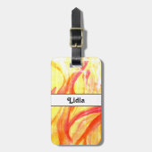 Farbe Gelb und Rot: Gepäckmarke Gepäckanhänger (Vorderseite vertikal)