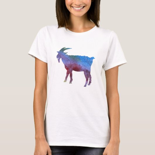 Farbe gewaschene Ziegen T-Shirt (Vorderseite)