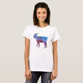 Farbe gewaschene Ziegen T-Shirt (Vorne ganz)