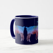 Farbe gewaschene Ziegen Tasse (Vorderseite Links)