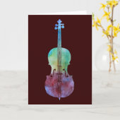 Farbe gewaschenes Cello Karte (Gelbe Blume)