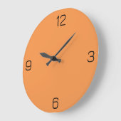Farbe Ginger Orange F7954A - Option Ihren Namen hi Große Wanduhr (Winkel)