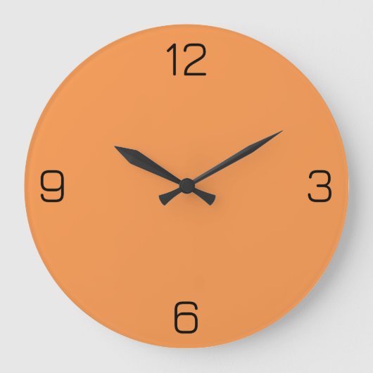 Farbe Ginger Orange F7954A - Option Ihren Namen hi Große Wanduhr (Vorderseite)