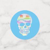 Farbe Glitch Schädeltisch Konfetti (Klein Vorderseite)