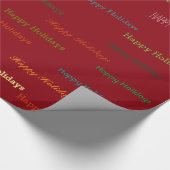 Farbe glückliche Feiertage Muster Geschenkpapier (Ecke)