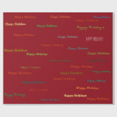 Farbe glückliche Feiertage Muster Geschenkpapier (Flach)