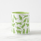 Farbe Grün der Katzen Tasse (Zentrum)