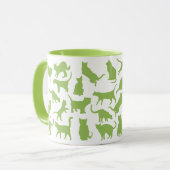 Farbe Grün der Katzen Tasse (Vorderseite Links)