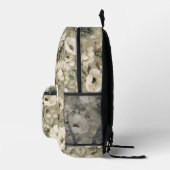 Farbe Grün und Creme Bedruckter Rucksack (Rechts)