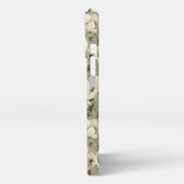 Farbe Grün und Creme iPhone Hülle (Linke Seite)