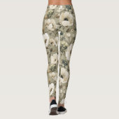 Farbe Grün und Creme Leggings (Rückseite)
