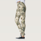 Farbe Grün und Creme Leggings (Links)