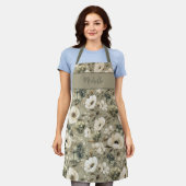 Farbe Grün und Creme Schürze (Getragen)