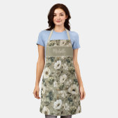 Farbe Grün und Creme Schürze (Getragen)