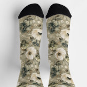 Farbe Grün und Creme Socken (Oben)