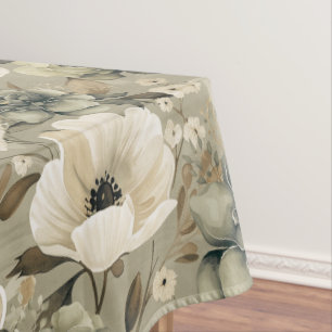 Farbe Grün und Creme Tischdecke