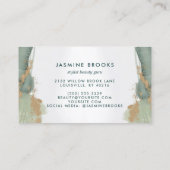 Farbe Grün und Gold Visitenkarte (Rückseite)