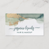 Farbe Grün und Gold Visitenkarte (Vorderseite)