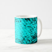 Farbe grunge türkis Hintergrund. Halftone Kaffeetasse (VorderseiteRechts)