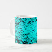 Farbe grunge türkis Hintergrund. Halftone Kaffeetasse (Vorderseite Links)