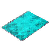 Farbe grunge türkis Hintergrund. Halftone Notizblock (Linke Seite)