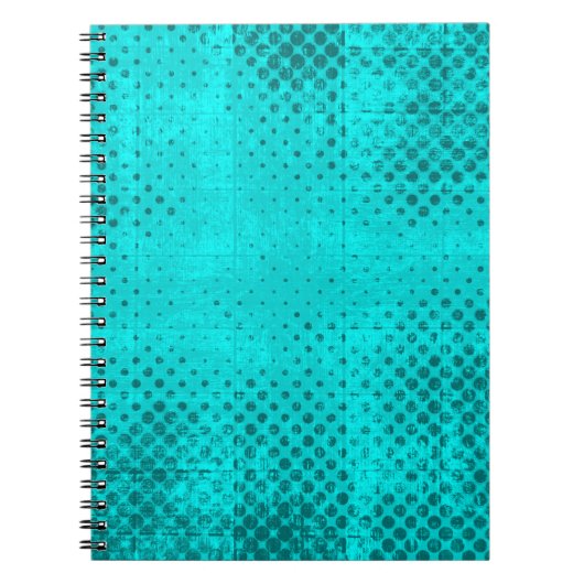 Farbe grunge türkis Hintergrund. Halftone Notizblock (Vorderseite)