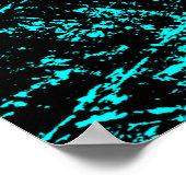 Farbe grunge türkis Hintergrund. Halftone Poster (Ecke)