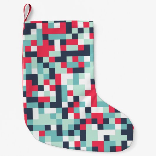 Farbe Halftone Hintergrund. Abstrakter Multicolor Kleiner Weihnachtsstrumpf (Vorderseite)