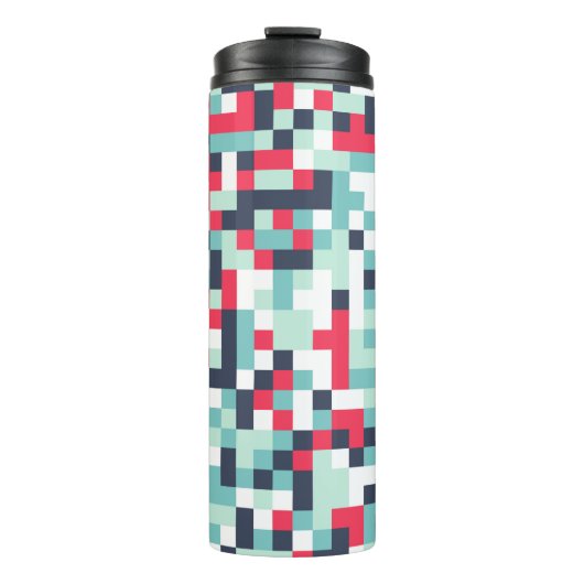 Farbe Halftone Hintergrund. Abstrakter Multicolor Thermosbecher (Vorderseite)