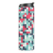 Farbe Halftone Hintergrund. Abstrakter Multicolor Thermosbecher (Nach links gedreht)