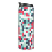 Farbe Halftone Hintergrund. Abstrakter Multicolor Thermosbecher (Nach rechts gedreht)