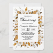 Farbe Herbstgelb und Weiß Einladung (Vorderseite)